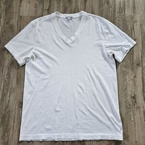 James Perse Men's White Short Sleeve Tee Size 3 Large